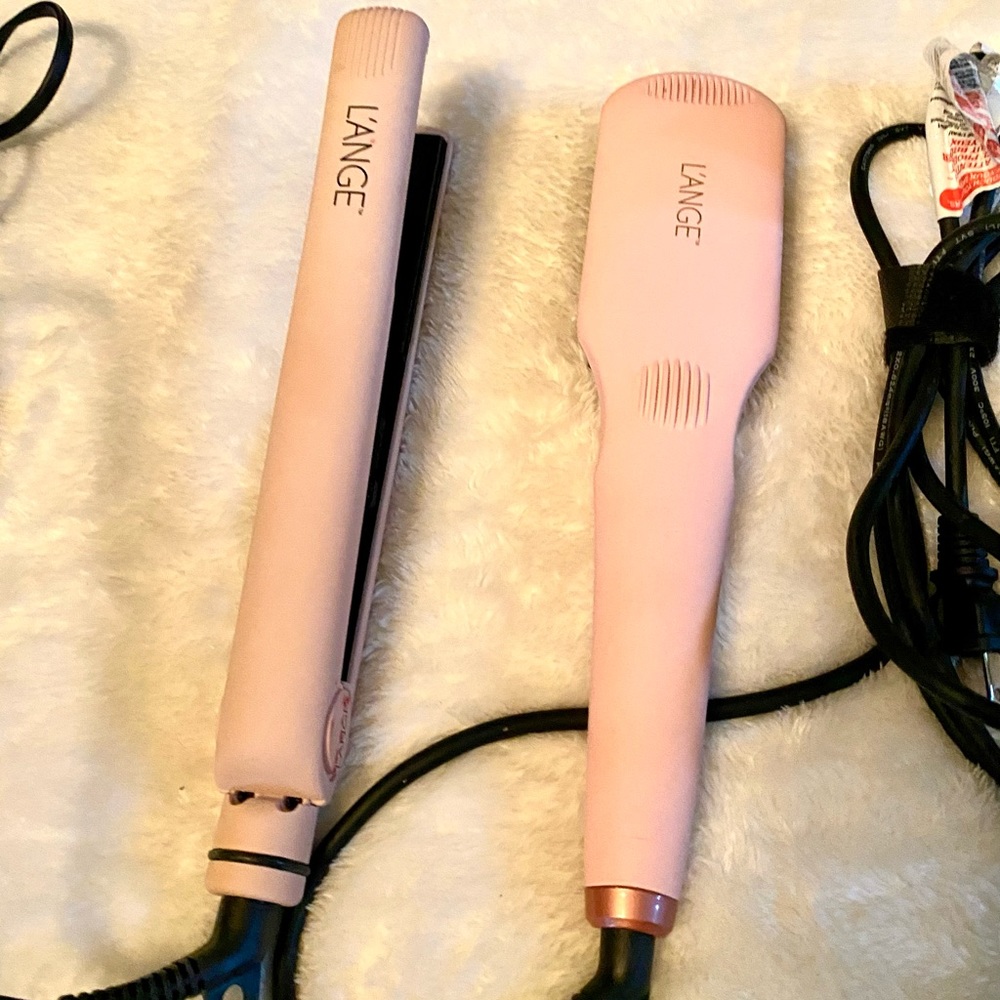 Lange flat iron and hot brush barely used.